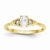 14k Yellow Gold Diamond & White Topaz Ring
