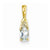 14k Gold Diamond & Aquamarine pendant, Dazzling Pendants for Necklace