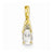 14k Gold Diamond & White Topaz pendant, Beautiful Pendants for Necklace