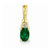 14k Gold Diamond & Genuine Emerald pendant, Delightful Pendants for Necklace
