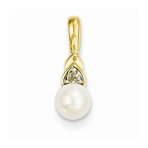14k Gold Diamond & Pearl pendant, Exquisite Pendants for Necklace