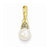 14k Gold Diamond & Pearl pendant, Exquisite Pendants for Necklace