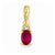 14k Gold Diamond & Genuine Ruby pendant, Fine Pendants for Necklace