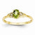 14k Yellow Gold Diamond & Peridot Ring