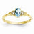 14k Yellow Gold Diamond & Blue Topaz Ring
