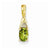 14k Gold Diamond & Peridot pendant, Pendants for Necklace