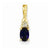 14k Gold Diamond & Genuine Sapphire pendant, Pretty Pendants for Necklace