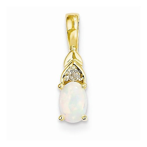 14k Gold Diamond & Genuine Opal pendant, Gorgeous Pendants for Necklace