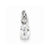 14k White Gold Genuine White Topaz Diamond pendant, Charm