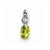 14k White Gold Genuine Peridot Diamond pendant, Delightful Pendants for Necklace