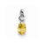 14k White Gold Genuine Citrine Diamond pendant, Pendants for Necklace