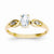 14k Yellow Gold Diamond & Aquamarine Ring