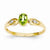 14k Yellow Gold Diamond & Peridot Ring