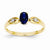 14k Yellow Gold Diamond & Genuine Sapphire Ring