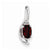 14k White Gold Genuine Garnet Diamond pendant, Fine Pendants for Necklace