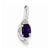 14k White Gold Genuine Amethyst Diamond pendant, Pendants for Necklace