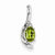 14k White Gold Genuine Peridot Diamond pendant, Alluring Pendants for Necklace