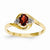 14k Yellow Gold Diamond & Garnet Ring