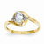14k Yellow Gold Diamond & Aquamarine Ring