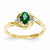 14k Yellow Gold Diamond & Genuine Emerald Ring