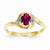 14k Yellow Gold Diamond & Genuine Ruby Ring