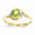 14k Yellow Gold Diamond & Peridot Ring