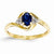 14k Yellow Gold Diamond & Genuine Sapphire Ring