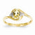 14k Yellow Gold Diamond & Citrine Ring