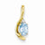14k Gold Diamond & Blue Topaz pendant, Appealing Pendants for Necklace