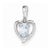 14k White Gold Genuine Aquamarine Diamond pendant, Dazzling Pendants for Necklace