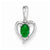 14k White Gold Genuine Emerald Diamond pendant, Delightful Pendants for Necklace