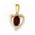 14k Gold Diamond & Garnet pendant, Classy Pendants for Necklace