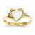 14k Yellow Gold Diamond & Pearl Ring