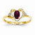 14k Yellow Gold Diamond & Genuine Ruby Ring
