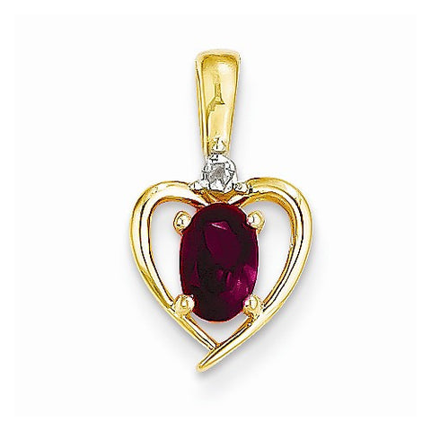 14k Gold Diamond & Genuine Ruby pendant, Beautiful Pendants for Necklace