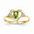 14k Yellow Gold Diamond & Peridot Ring