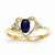 14k Yellow Gold Diamond & Genuine Sapphire Ring