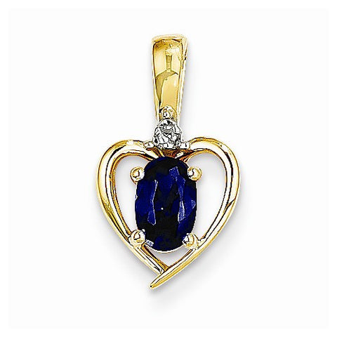 14k Gold Diamond & Genuine Sapphire pendant, Exquisite Pendants for Necklace