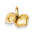 14k Gold Two Puffed Hearts Charm hide-image