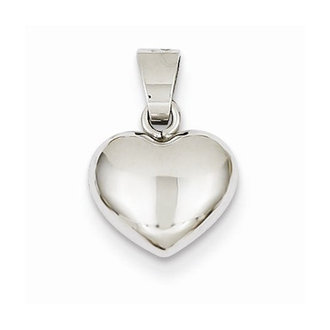 14k White Gold Heart pendant, Stylish Pendants for Necklace