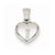 14k White Gold Heart pendant, Stylish Pendants for Necklace