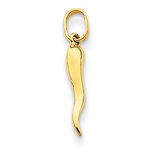 14k Gold Italian Horn Charm hide-image