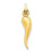 14k Gold Italian Horn Charm hide-image