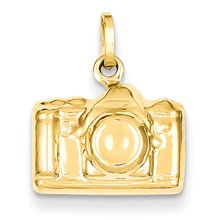 14k Gold 3-D Polished Camera Charm hide-image