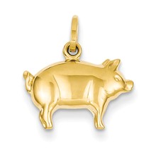 14k Gold Pig Charm hide-image