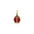 Red Enameled Ladybug Charm in 14k Gold
