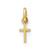 14k Gold Tiny Cross Charm hide-image