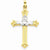 14k Gold Two-tone Claddagh Cross pendant, Appealing Pendants for Necklace