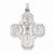 14k White Gold Four Way Medal pendant, Charm