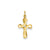 Polished Cross Charm in 14k Gold